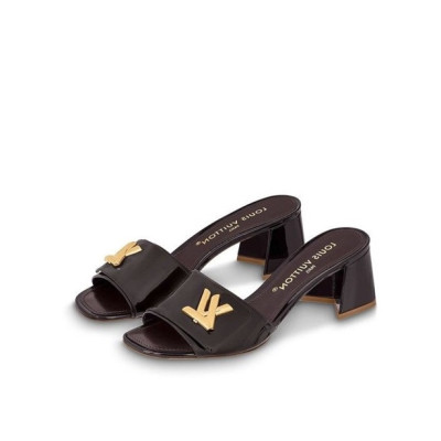 루이비통 여성 블랙 슬리퍼 - Louis vuitton Womens Black Slippers - lv979x