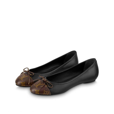 루이비통 여성 블랙 플렛 - Louis vuitton Womens Black Flats - lv987x