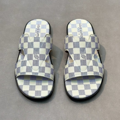 루이비통 남성 블랙 슬리퍼 - Louis vuitton Mens Black Slippers - lv1013x