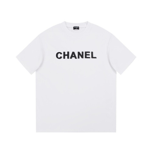 샤넬 남/녀 크루넥 화이트 반팔티 - Chanel Unisex White Tshirts - ch416x
