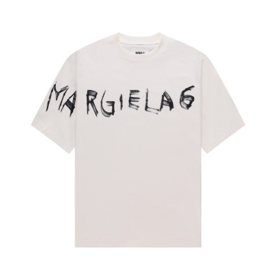 메종마르지엘라 남/녀 크루넥 아이보리 반팔티 - Maison Margiela Unisex Ivory Tshirts - mai155x