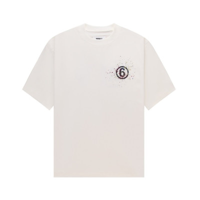 메종마르지엘라 남/녀 크루넥 아이보리 반팔티 - Maison Margiela Unisex Ivory Tshirts - mai160x