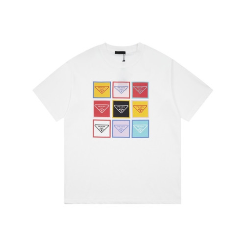 프라다 남성 크루넥 화이트 반팔티 - Prada Mens White Short sleeved Tshirts - pr514x