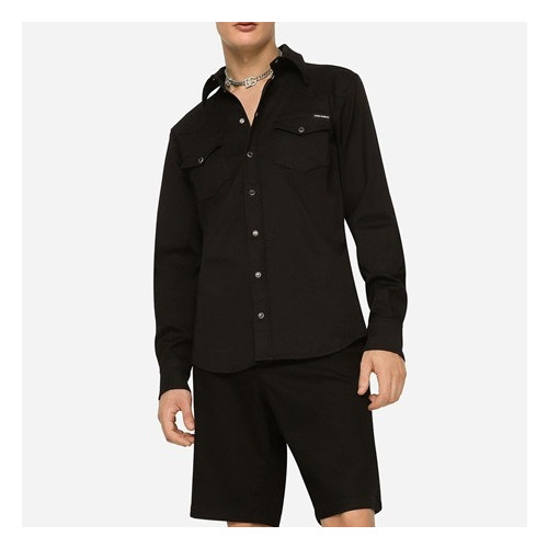 돌체앤가바나 남성 블랙 반바지 - Dolce&Gabbana Mens Black Half-pants - do465x