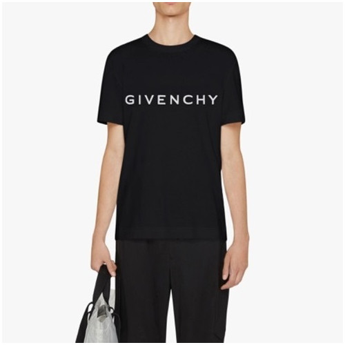 지방시 남성 크루넥 블랙 반팔티 - Givenchy Mens Black Short Sleeved Tshirts - gi278x