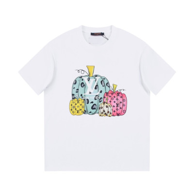 루이비통 남성 화이트 크루넥 반팔티 - Louis vuitton Mens White Short sleeved Tshirts - lv1054x