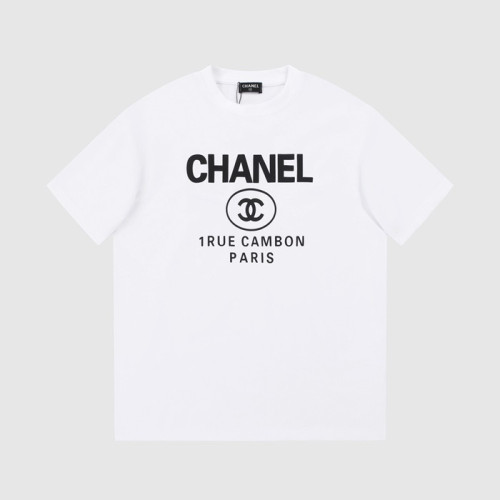샤넬 남/녀 크루넥 화이트 반팔티 - Chanel Unisex White Tshirts - ch422x