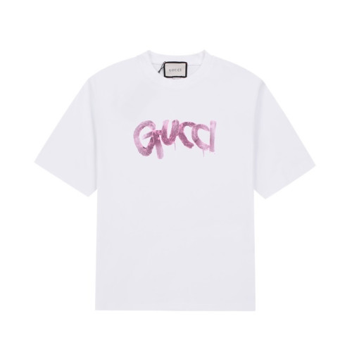 구찌 남/녀 화이트 크루넥 반팔티 - Gucci Unisex White Short sleeved Tshirts - gu710x