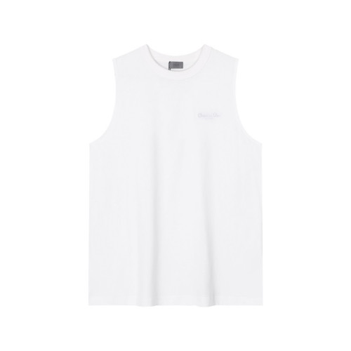 디올 남성 화이트 크루넥 나시 - Dior Mens White Sleeveless Tshirts - di493x