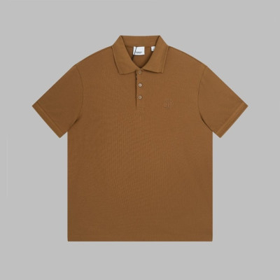 버버리 남성 카멜 크루넥 반팔티 - Burberry Mens Camel Short Sleeved Tshirts - bu191x