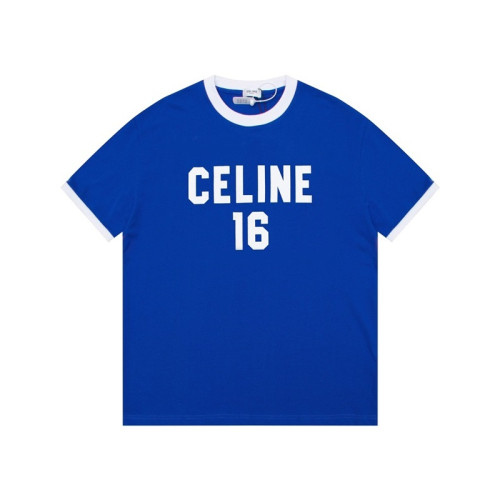 셀린느 남성 크루넥 블루 반팔티 - Celine Mens Blue Short sleeved T-shirts - ce160x