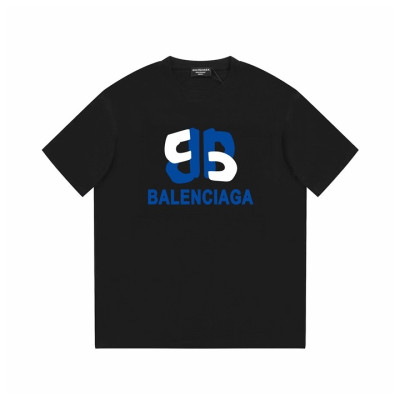 발렌시아가 남성 블랙 크루넥 반팔티 - Balenciaga Mens Black Short sleeved Tshirts - ba434x