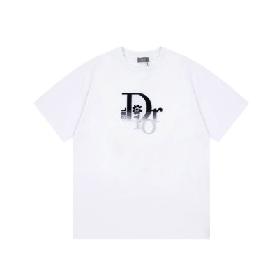 디올 남성 화이트 크루넥 반팔티 - Dior Mens White Short sleeved Tshirts - di498x