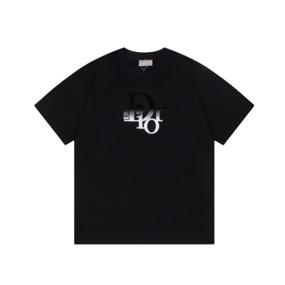 디올 남성 블랙 크루넥 반팔티 - Dior Mens Black Short sleeved Tshirts - di499x