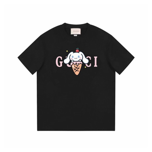 구찌 남/녀 블랙 크루넥 반팔티 - Gucci Unisex Black Short sleeved Tshirts - gu728x