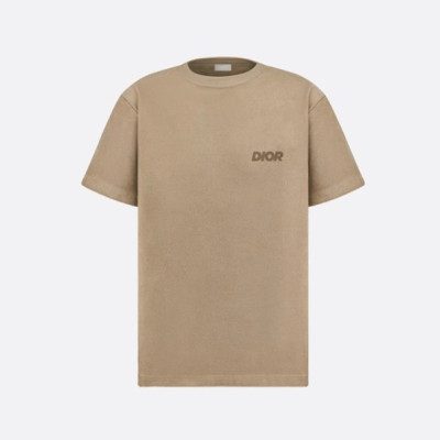 디올 남성 카멜 크루넥 반팔티 - Dior Mens Camel Short sleeved Tshirts - di504x