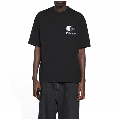 발렌시아가 남성 블랙 크루넥 반팔티 - Balenciaga Mens Black Short sleeved Tshirts - ba453x