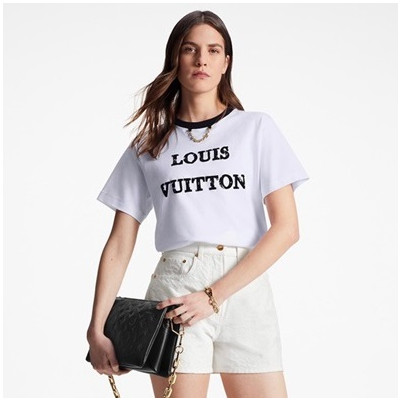 루이비통 남/녀 화이트 크루넥 반팔티 - Louis vuitton Unisex White Short sleeved Tshirts - lv1157x