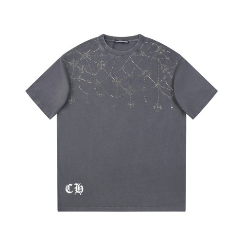 크롬하츠 남성 그레이 크루넥 반팔티 - Chrom Hearts Mens Gray Short sleeved Tshirts - ch151x