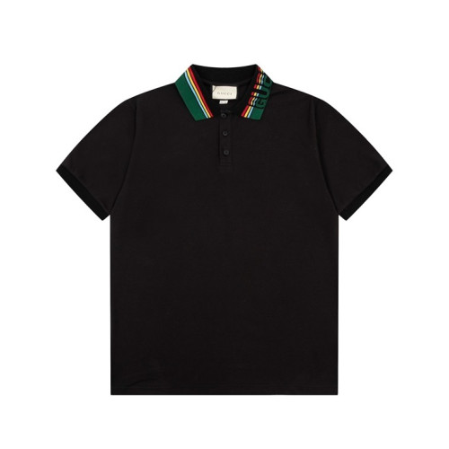 구찌 남성 블랙 폴로 반팔티 - Gucci Mens Black Short sleeved Tshirts - gu749x