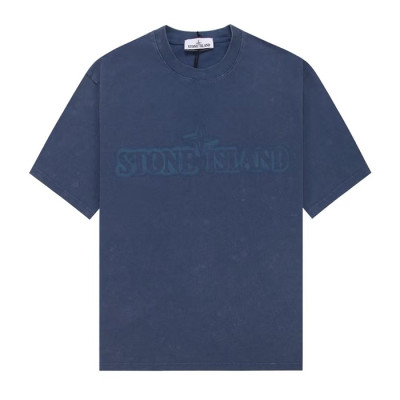 스톤아일랜드 남성 네이비 크루넥 반팔티 - Stone Island Mens Navy Tshirts - st78x