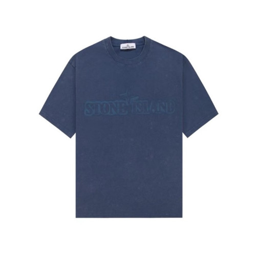 스톤아일랜드 남성 네이비 크루넥 반팔티 - Stone Island Mens Navy Tshirts - st78x