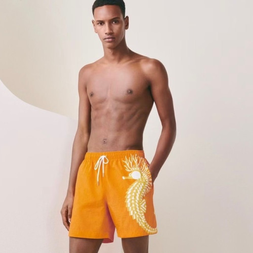 에르메스 남성 오렌지 반바지 - Hermes Mens Orange Half-pants - he187x