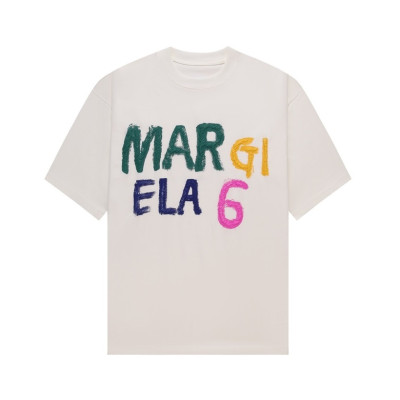 메종마르지엘라 남/녀 크루넥 아이보리 반팔티 - Maison Margiela Unisex Ivory Tshirts - mai179x