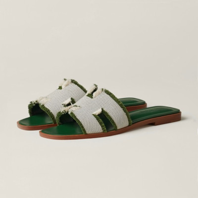 에르메스 여성 그린 오란 - Hermes Womens Green Slipper - he191x