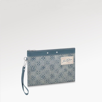 루이비통 남성 블루 클러치 - Louis vuitton Mens Blue Clutch - lv1198x