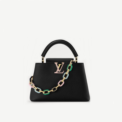 루이비통 여성 블랙 카푸신 - Louis vuitton Womens Black Capucines - lv1343x