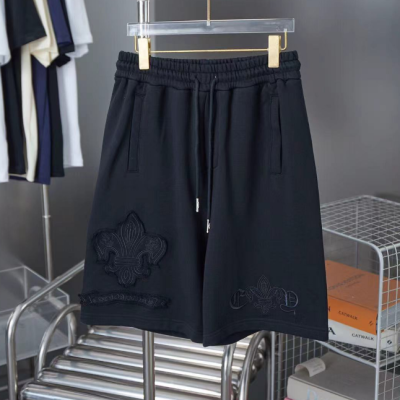 크롬하츠 남성 캐쥬얼 블랙 반바지 - Chrom Hearts Mens Black Half-pants - ch161x
