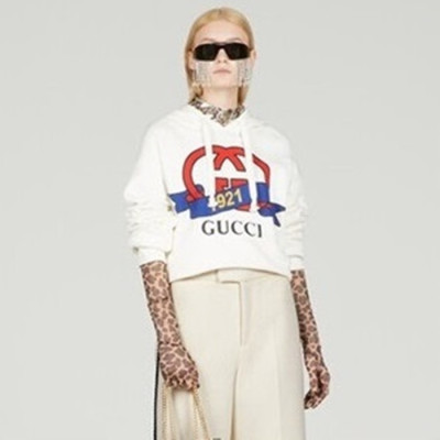 구찌 여성 트렌디 화이트 후드티 -  Gucci Womens White Hoodie - gu768x