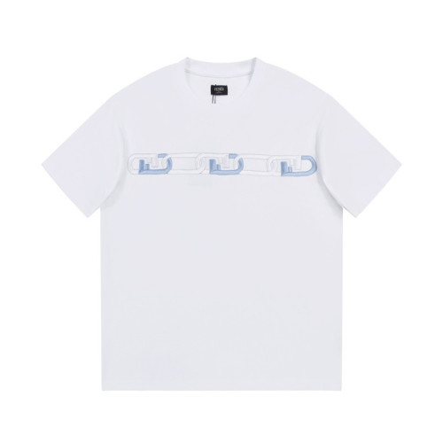 펜디 남성 화이트 크루넥 반팔티 - Fendi Mens White Short sleeved Tshirts - fe147x