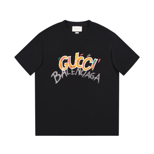 구찌 남/녀 블랙 크루넥 반팔티 - Gucci Unisex Black Short sleeved Tshirts - gu775x