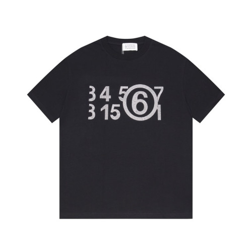 메종마르지엘라 남/녀 크루넥 블랙 반팔티 - Maison Margiela Unisex Black Tshirts - mai186x