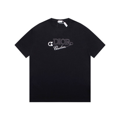 디올 남성 블랙 크루넥 반팔티 - Dior Mens Black Short sleeved Tshirts - di549x