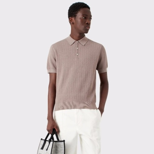 에르메네질도 제냐 남성 베이지 폴로 반팔티 - Zegna Mens Beige Short sleeved Tshirts - ze96x