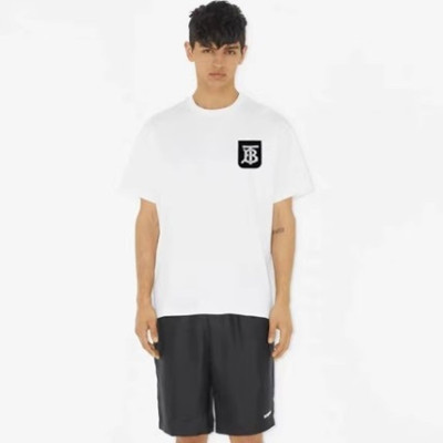 버버리 남/녀 화이트 반팔티 - Burberry Unisex White Short Sleeved Tshirts - bu202x