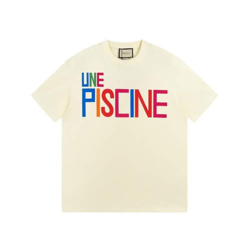구찌 남/녀 아이보리 크루넥 반팔티 - Gucci Unisex Ivory Short sleeved Tshirts - gu791x
