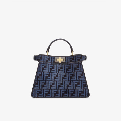 펜디 여성 블루 피카부백 - Fendi Womens Blue Peekaboo Bag - fe152x