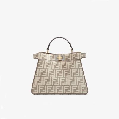 펜디 여성 베이지 피카부백 - Fendi Womens Beige Peekaboo Bag - fe153x