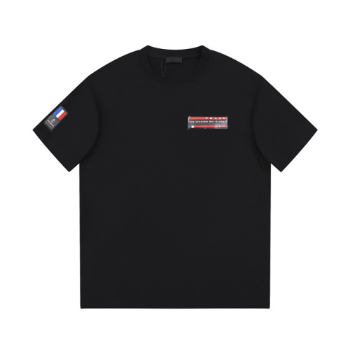 프라다 남성 크루넥 블랙 반팔티 - Prada Mens Black Short sleeved Tshirts - pr596x