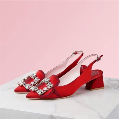 로저비비에 여성 레드 슬링백 - Roger Vivier Womens Red Sandals - vi03x