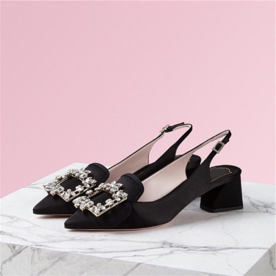 로저비비에 여성 블랙 슬링백 - Roger Vivier Womens Black Sandals - vi04x