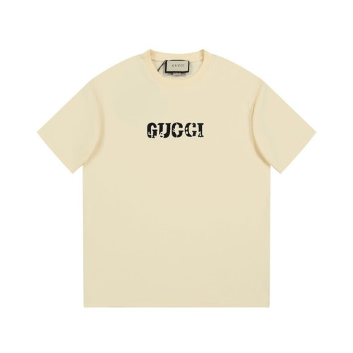 구찌 남/녀 아이보리 크루넥 반팔티 - Gucci Unisex Ivory Short sleeved Tshirts - gu818x