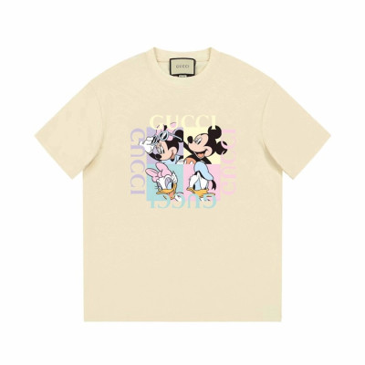 구찌 남/녀 아이보리 크루넥 반팔티 - Gucci Unisex Ivory Short sleeved Tshirts - gu832x