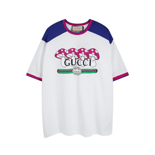 구찌 남/녀 화이트 크루넥 반팔티 - Gucci Unisex White Short sleeved Tshirts - gu835x