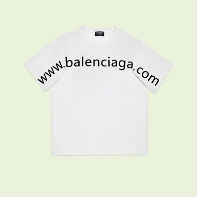 발렌시아가 남성 화이트 크루넥 반팔티 - Balenciaga Mens White Short sleeved Tshirts - ba515x