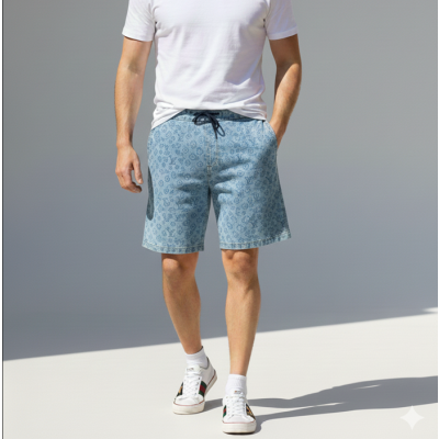 루이비통 남성 데님 반바지 - Louis vuitton Mens Denim Half-pants - lv1598x